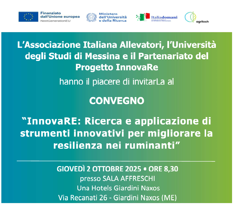  “InnovaRe” Ricerca e applicazione di strumenti innovativi per migliorare la resilienza dei ruminanti